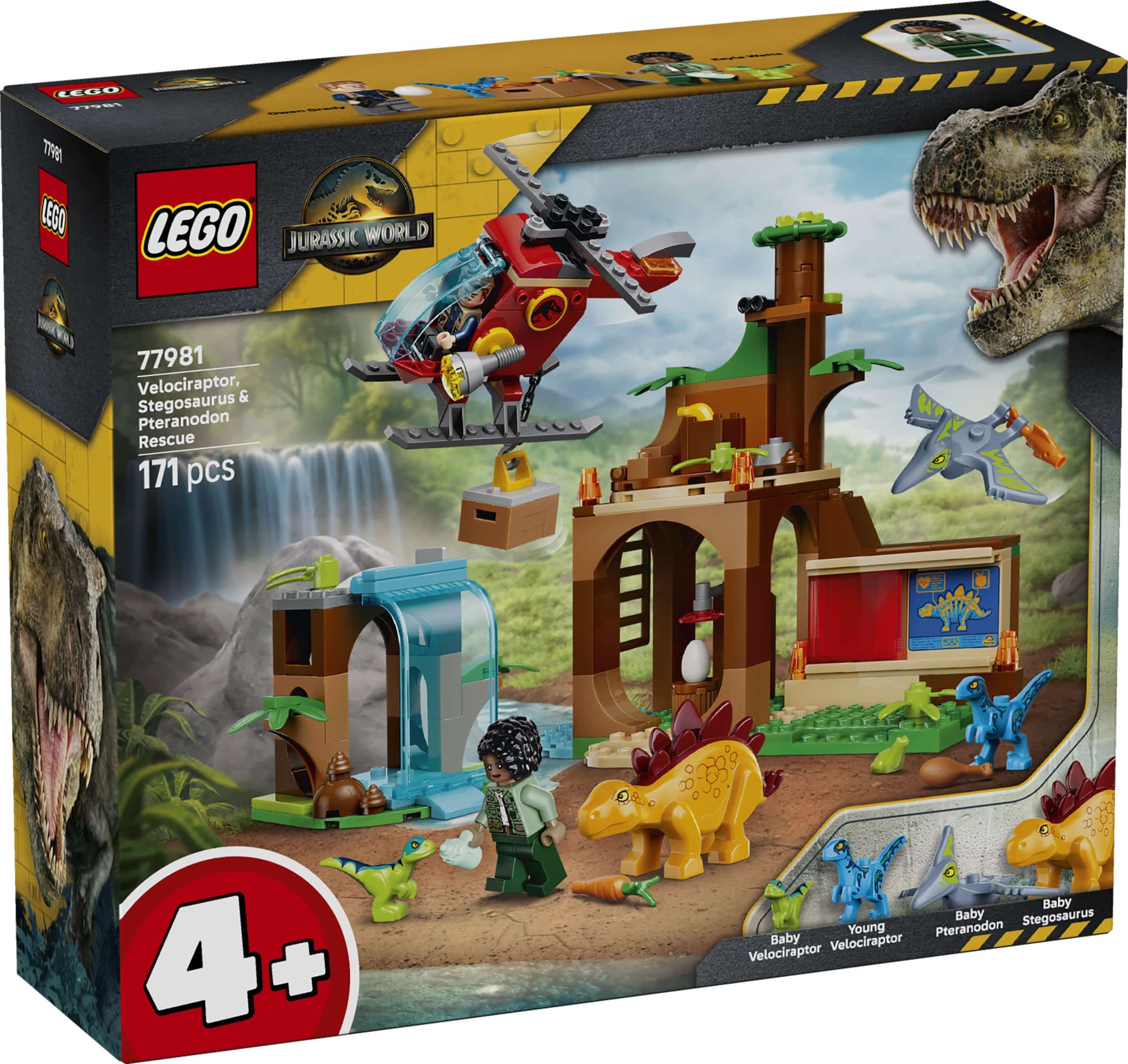 lego jurassic world 77981 velociraptor, stegosaurus & pteranodon rescue (1)