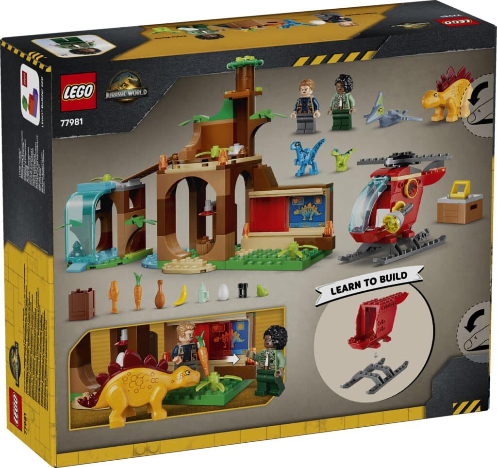 lego jurassic world 77981 velociraptor, stegosaurus & pteranodon rescue (2)