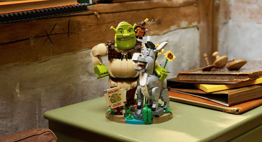 LEGO Shrek 72423 Shrek, Donkey & Puss in Boots onthuld ter ere van 25 jaar Shrek