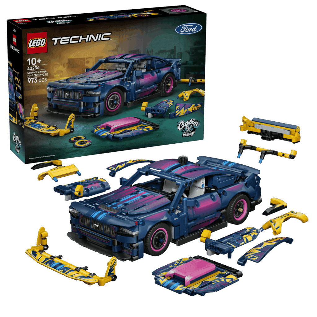 lego technic 42236 custom garage ford mustang gt car (1)