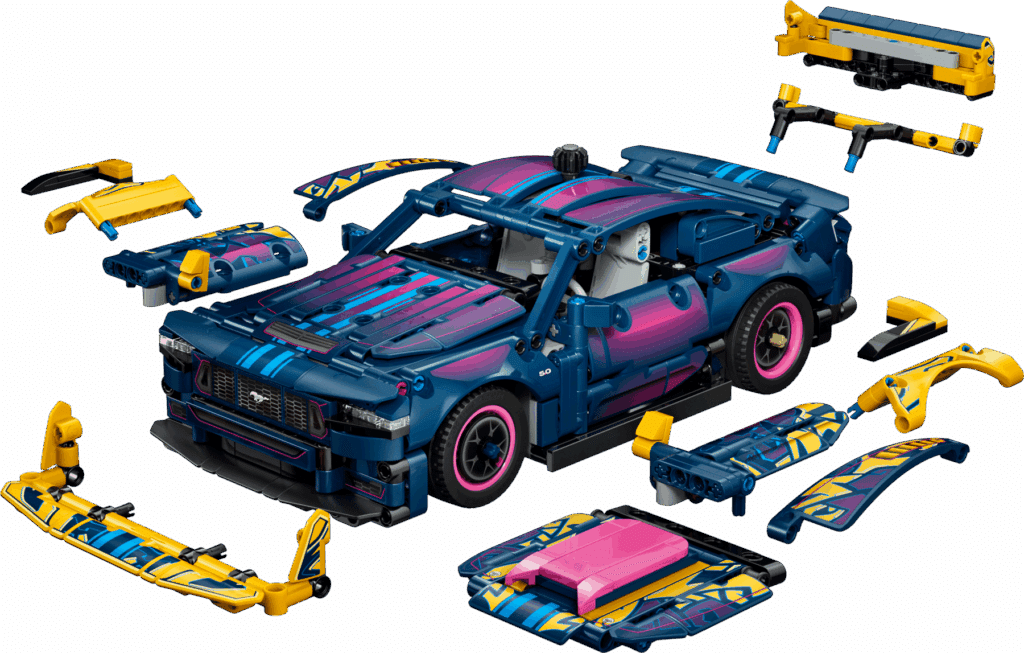 lego technic 42236 custom garage ford mustang gt car (2)