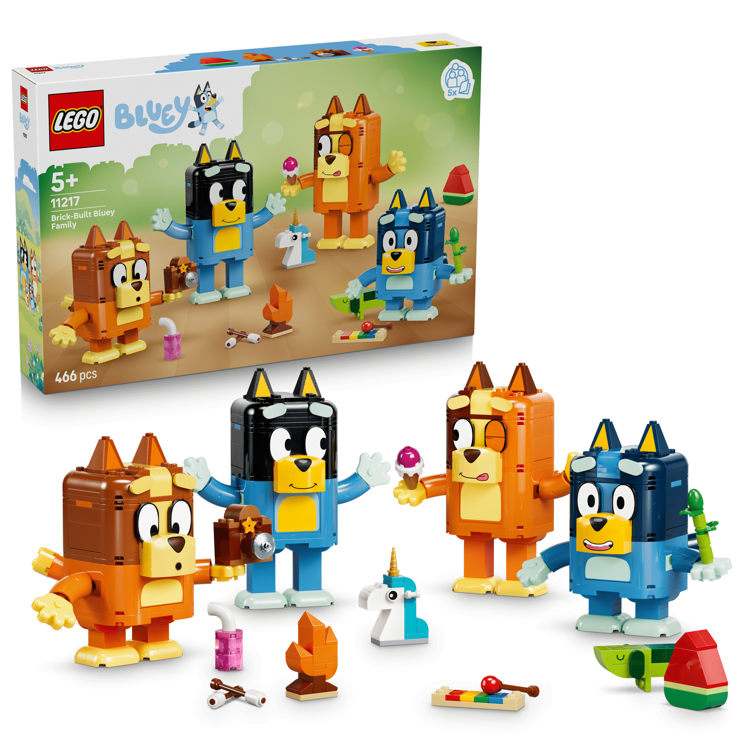 lego bluey 11217 brick‑built bluey family