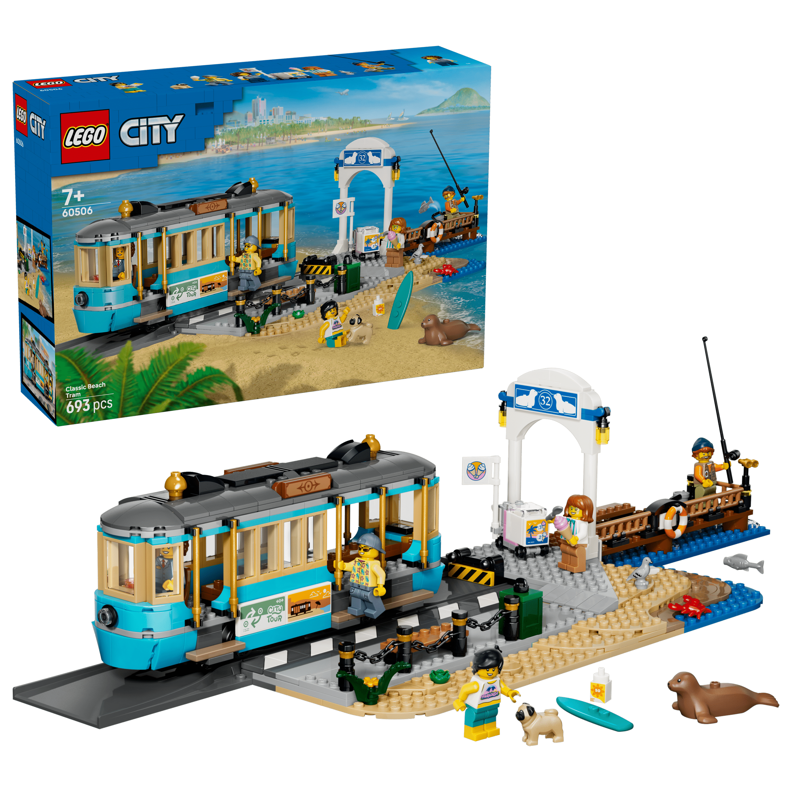 lego city 60506 classic beach tram