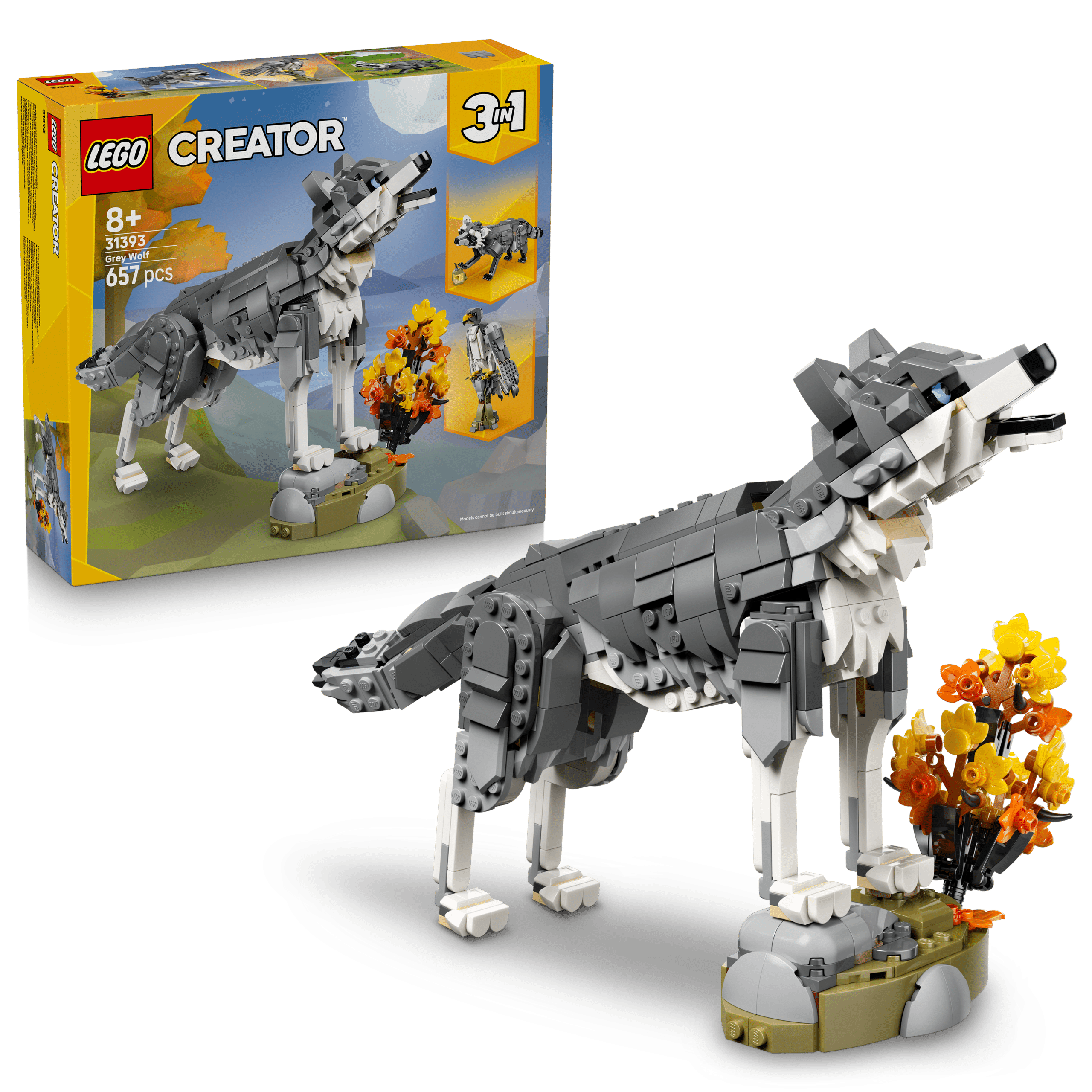 lego creator 31393 forest animals grey wolf