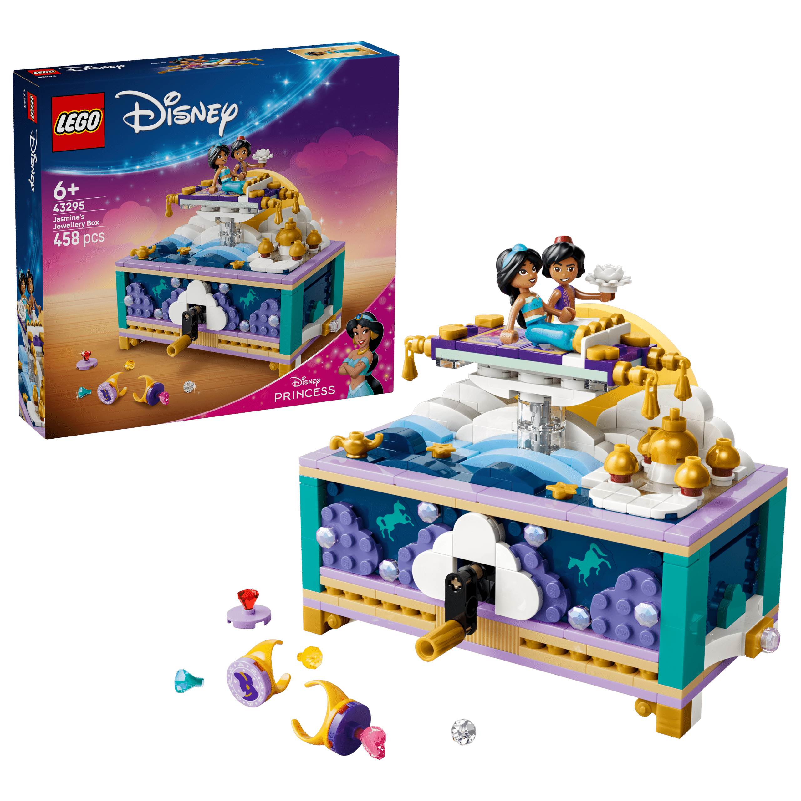 lego disney 43295 jasmine’s jewellery box