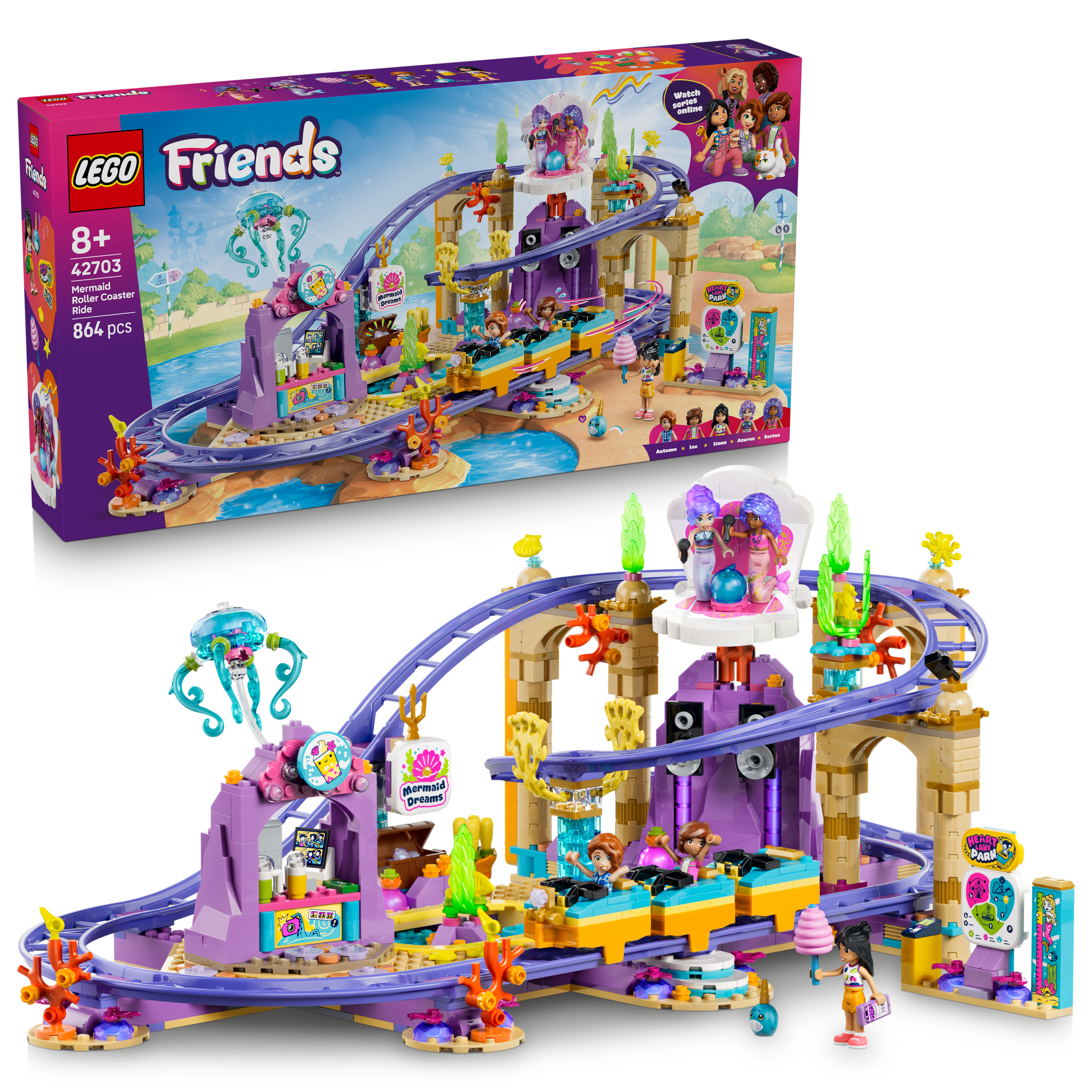 lego friends 42703 mermaid roller coaster ride