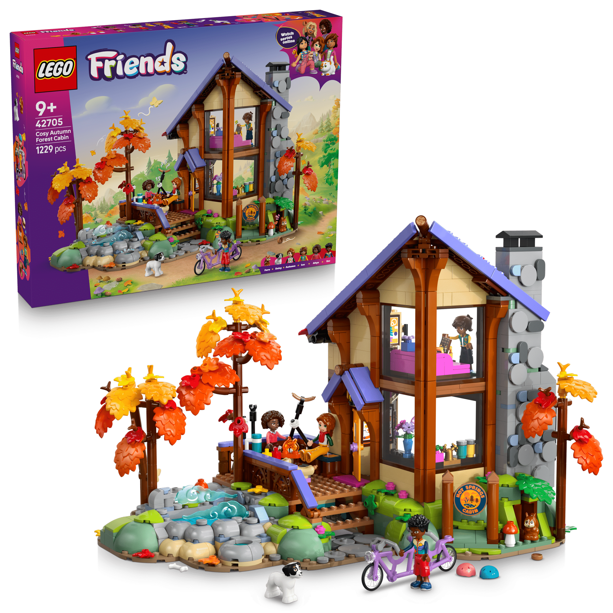 lego friends 42705 cosy autumn forest cabin