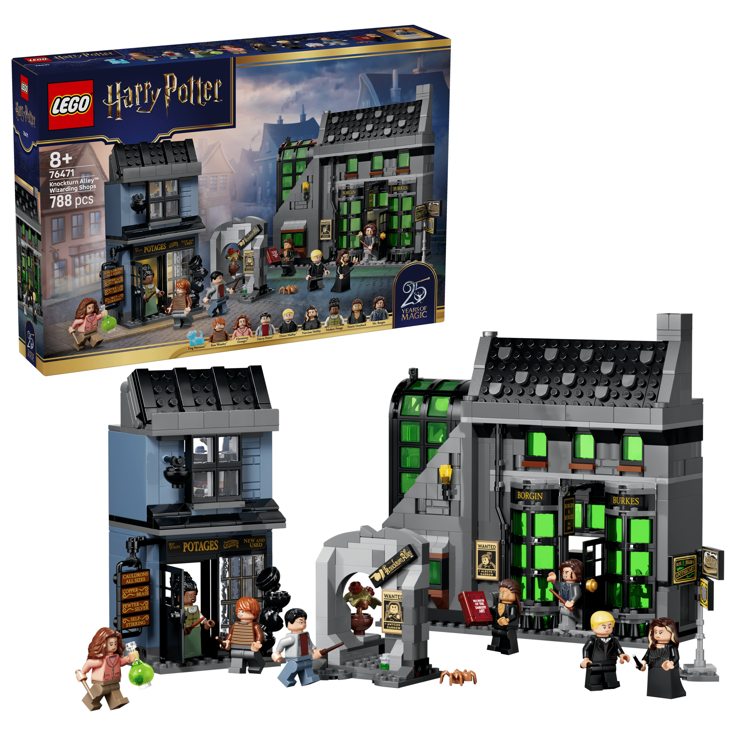 lego harry potter 76471 knockturn alley wizarding shops