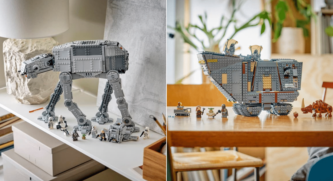 LEGO Star Wars Offworld Sandcrawler en LEGO Star Wars Mudhorn & Imperial Remnant AT-AT with INT-4 onthuld