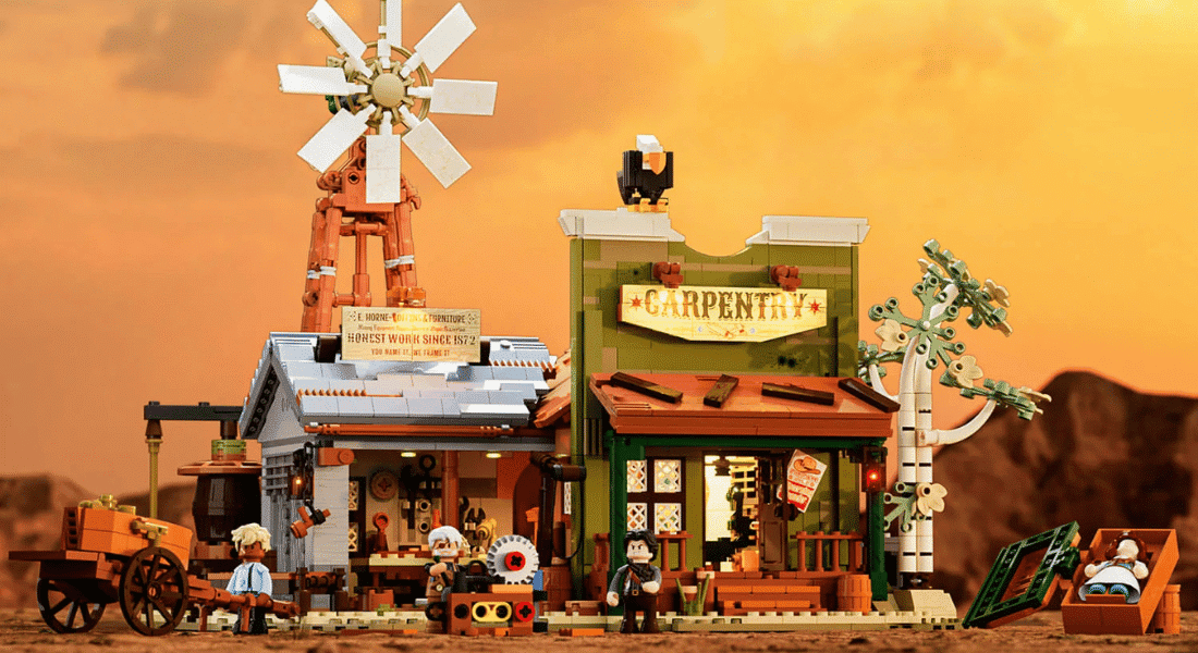 Reis af naar het wilde westen met de nieuwe Lumibricks 14015 Western Carpentry Workshop