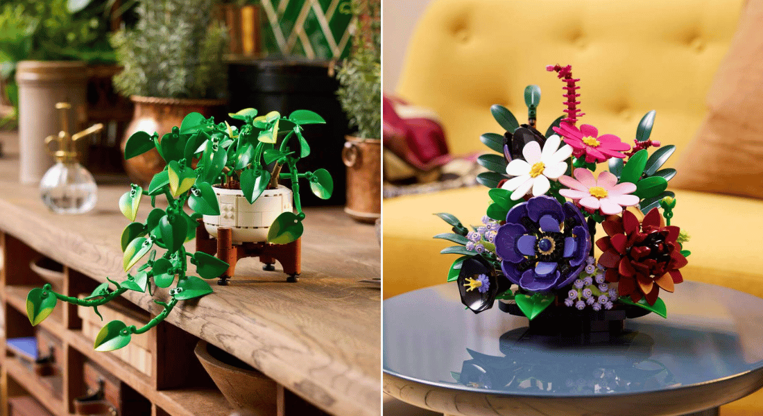 Nieuwe LEGO Botanicals sets aangekondigd voor augustus – Hanging Golden Pothos en Dark Flower Arrangement