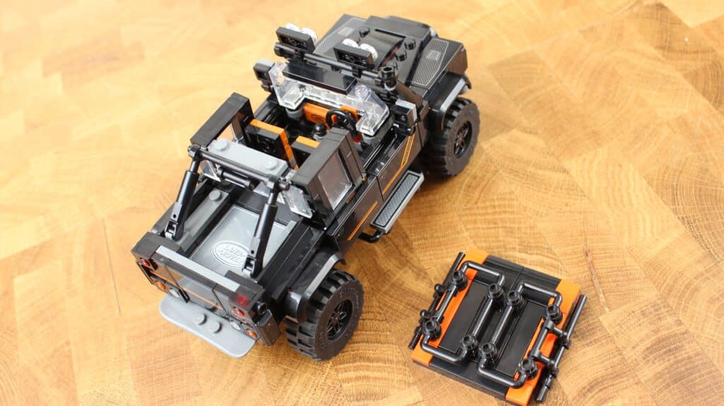 lego speed champions 77264 jaguar f type project 7 & land rover defender classic 15