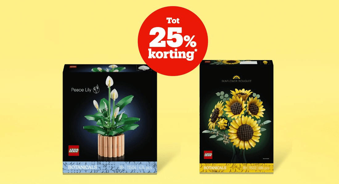 Tot 25% korting op LEGO Botanicals bij Bol